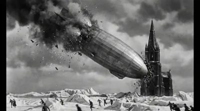 Vintage Hovercraft Crash AI Prompt
