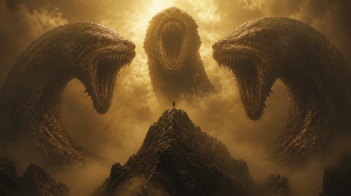 Human vs Colossal Eldritch Serpents