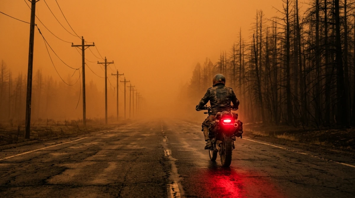 Lone Rider in Amber Apocalypse