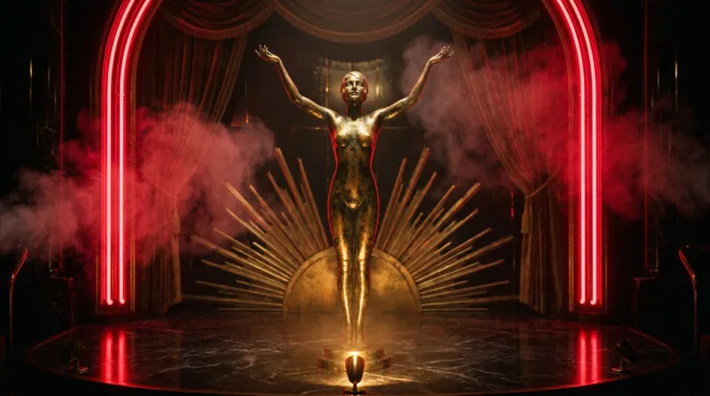 Art Deco Cabaret Statue – Cinematic AI Prompt