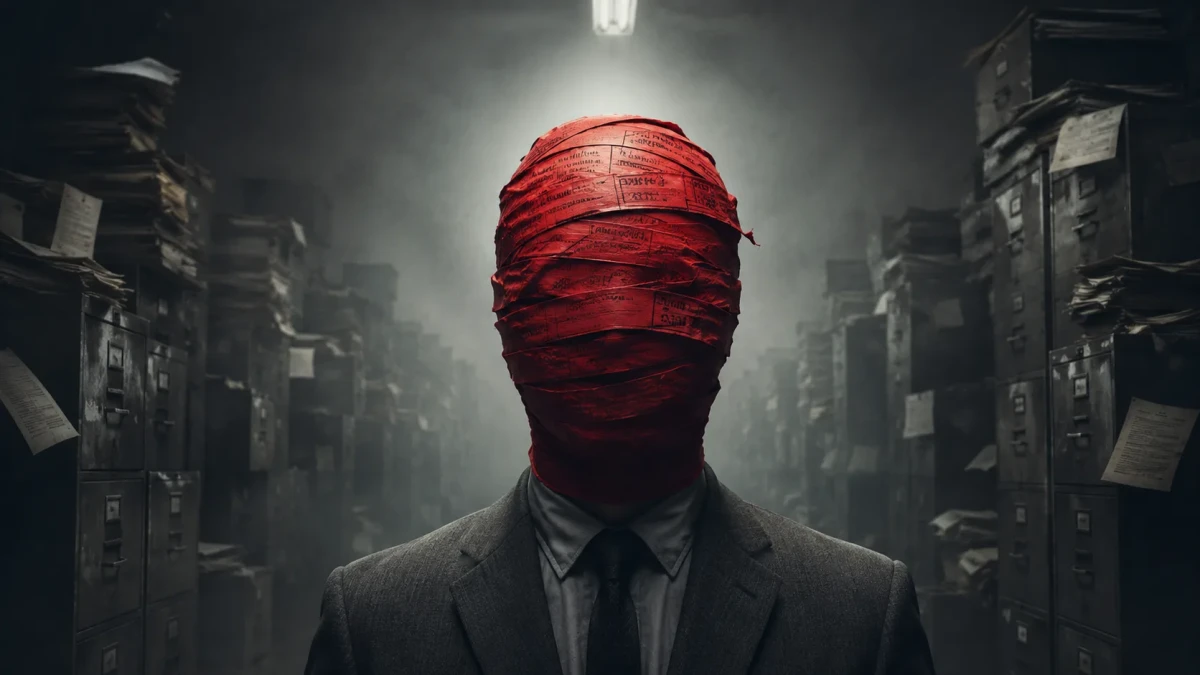 Red Tape Mummy – A Surreal Corporate Portrait