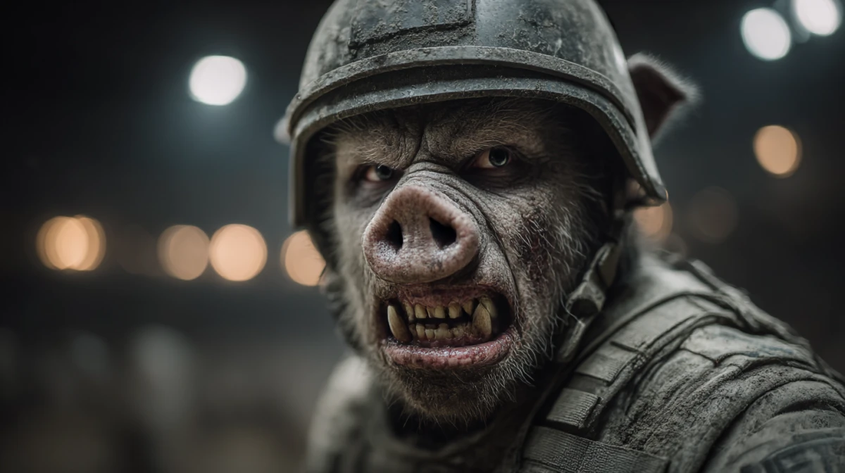 Pig-Zombie Marcher Portrait