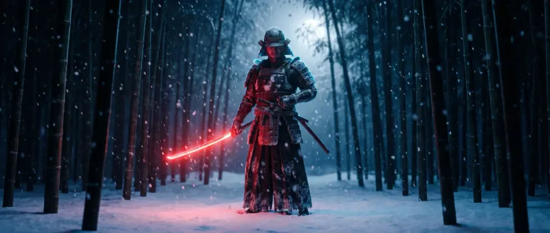 Neon Plasma Katana Ronin in Midnight Blizzard
