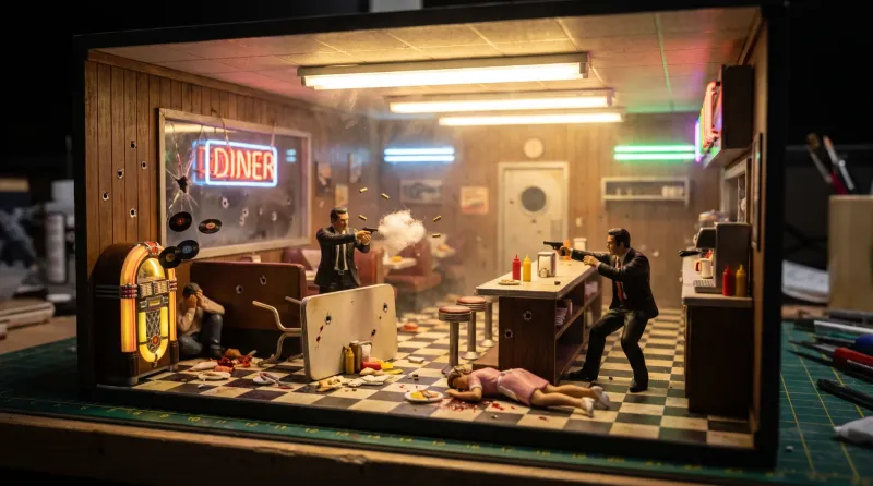 Tarantino Diner Shootout Miniature