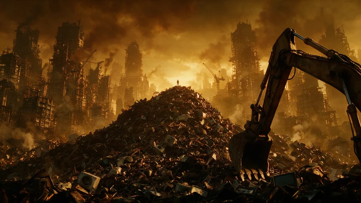 Post-Apocalyptic Wasteland Cinematic Wide Shot