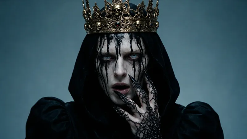 Gothic Crowned Figure Portrait